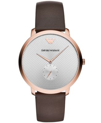 armani mens watches leather strap