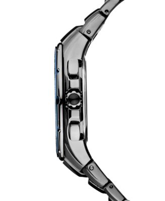 Men's Radio Sync Solar Chronograph Coutura Black Stainless Steel Bracelet Watch 44.5mm