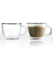 JoyJolt Serene Double Wall Coffee Mugs Set of 2 - Macy's