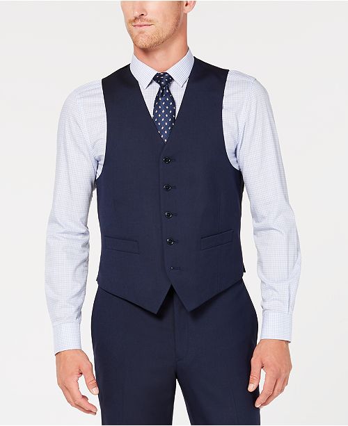 Club Room Men's ClassicFit Stretch Navy Twill Vested Suit, Created for Macy's & Reviews Suits