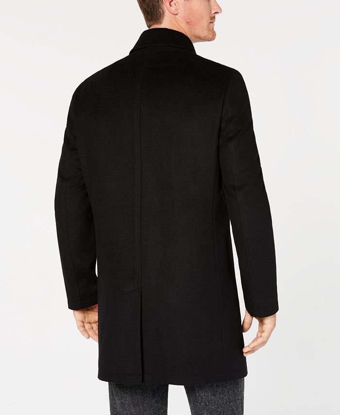 Ryan Seacrest Distinction Men's Modern-Fit Black Overcoat, Created for ...