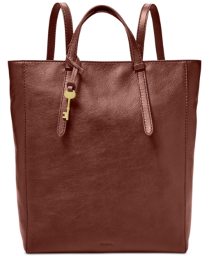 Fossil Camilla Convertible Large Leather Backpack