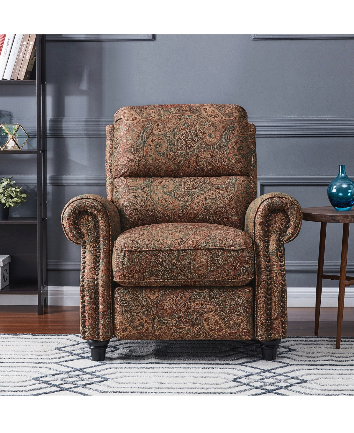 Amani Leather Pillow Back Recliner Chair