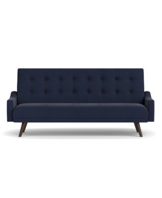 SUNDAY THEORY - Oak Creek Click Clack Futon Sofa Bed in Navy Blue Velvet