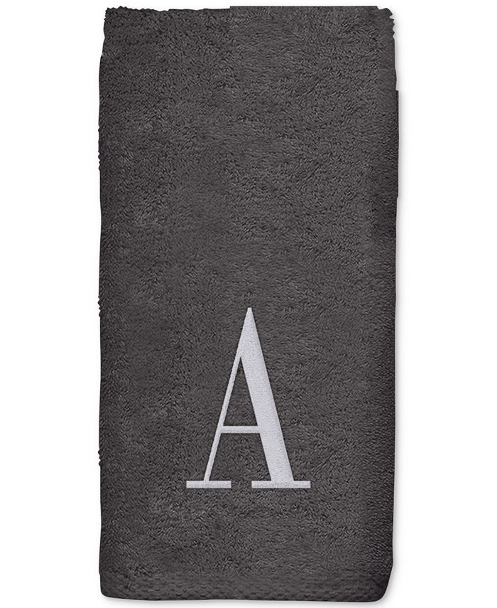 Avanti Monogram Black Embroidered Bath Towel Macy's