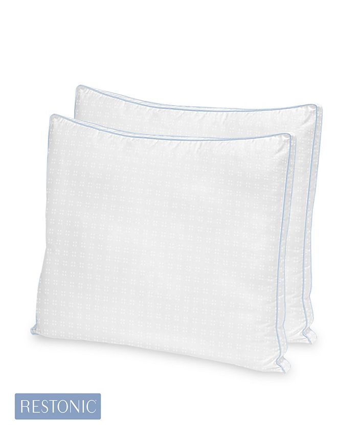 Restonic - 2 Pack TempaGel Max Cooling Gel Beads and Memory Fiber Pillow Collection