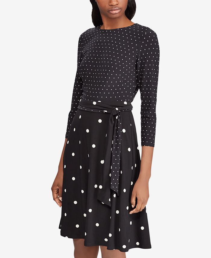 Ralph Lauren Women's Polka Dot A-Line Dress Black Size 6 main image 0