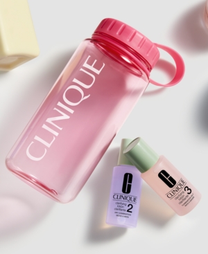 Choose your Free Water bottle and Clarifying Lotion with $70 Clinique purchase!