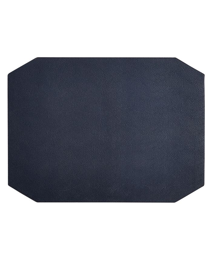 Hotel Collection CLOSEOUT! Navy Faux Leather Placemat, Created for Macy