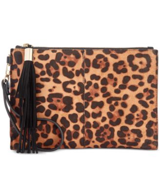 wristlet leopard print bag