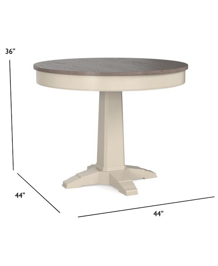 Furniture Custom Dining 44" Round Counter Height Pedestal Table Macy's