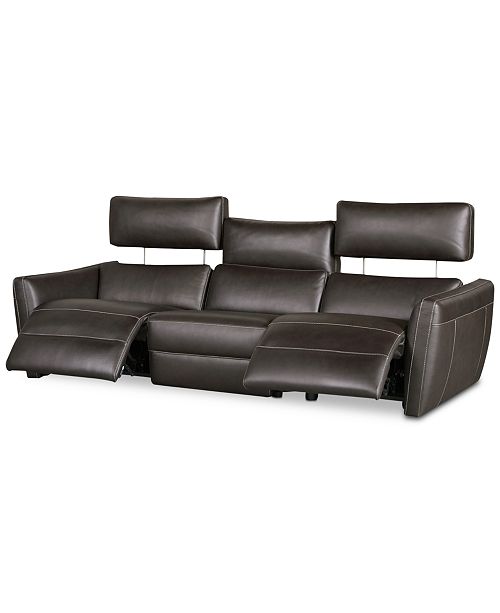 Furniture Closeout Fanna 96 3 Pc Leather Sofa Sectional With 2