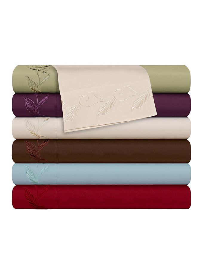 Cathay Home Inc. New Leaf Twin 3 Pc Sheet Set Macy's