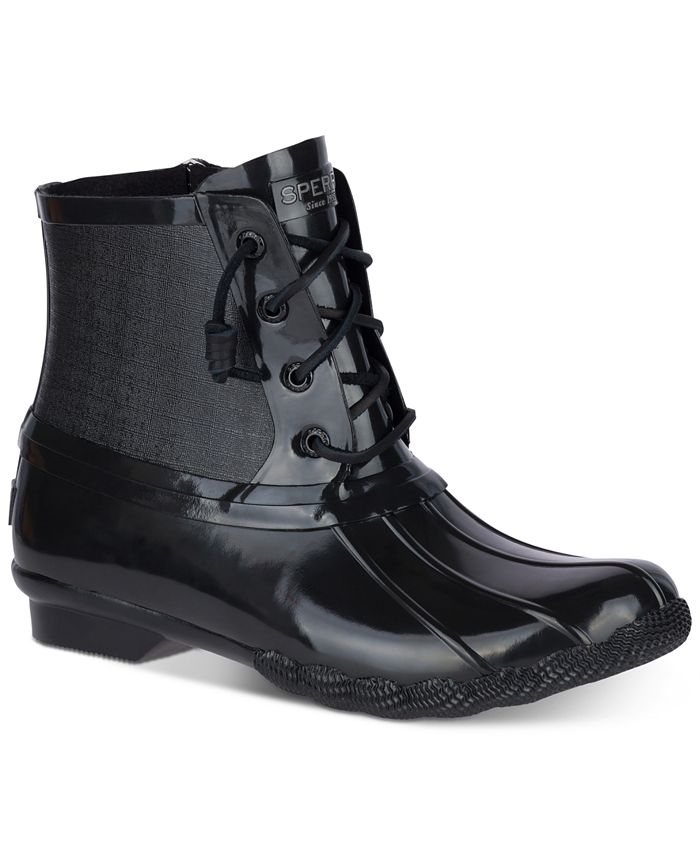 Sperry Women's Saltwater Duck Booties Black Size 7 M