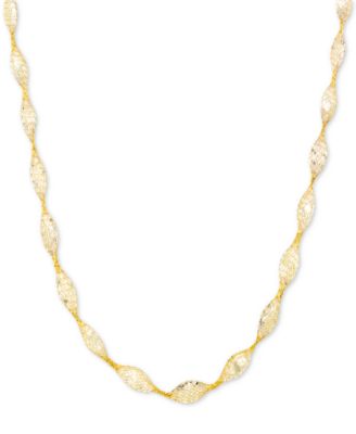 14k gold mesh necklace