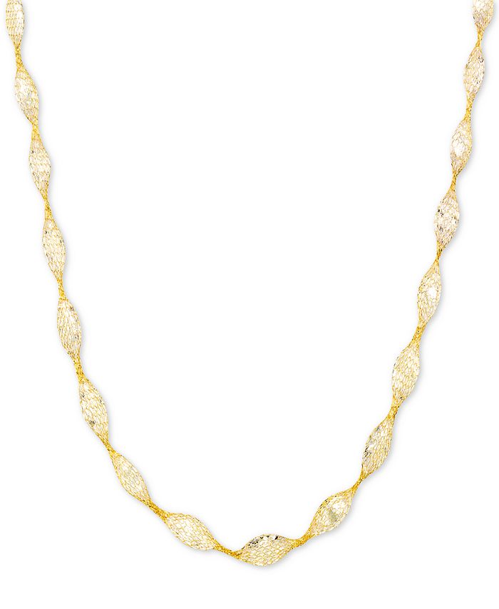 Gold Filled Intertwined Mesh Necklace