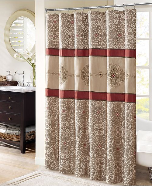 Madison Park Donovan 72 X 72 Embroidered Shower Curtain