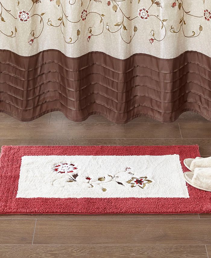 Madison Park Serene 21" x 34" Embroidered Cotton Tufted Rug Macy's