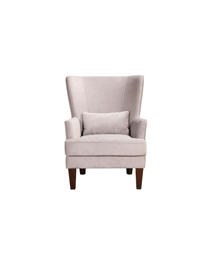 Moe's Home Collection Prince Arm Chair Gray Velvet Macy's