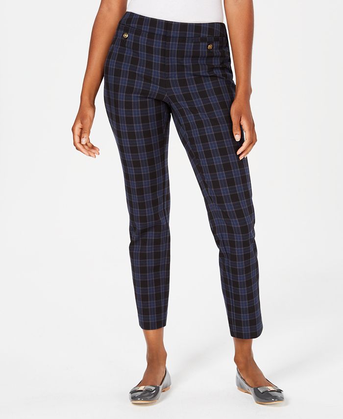 Charter Club Plaid Skinny Ankle Pants, Created for Macy's - Macy's