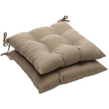 Monti Chino Wrought Iron Seat Cushion, Set of 2