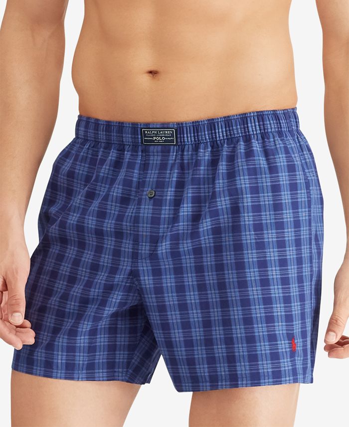 Polo Ralph Lauren Men's Plaid Cotton Boxers Macy's