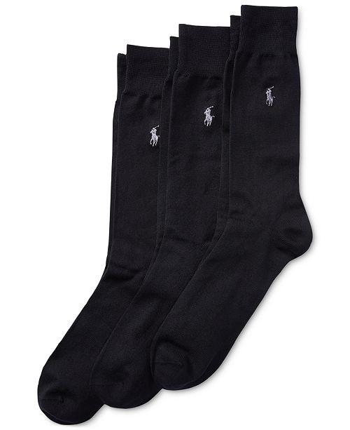 Polo Ralph Lauren Men's 3 Pack SuperSoft Dress Socks & Reviews Socks