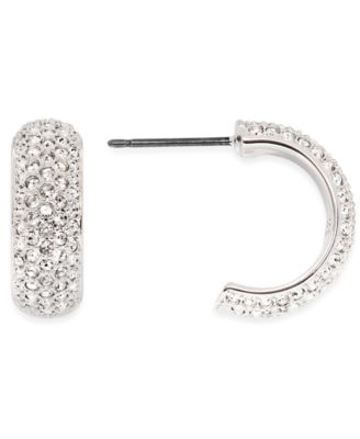 Swarovski - Earrings, Crystal Huggie Hoop Earrings