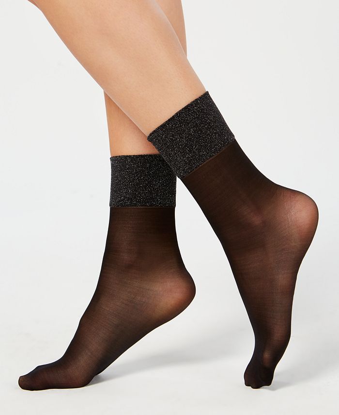 Chaussettes Cheville Leg Avenue Pailletées Argent - Socquettes Brillantes Pour Femme