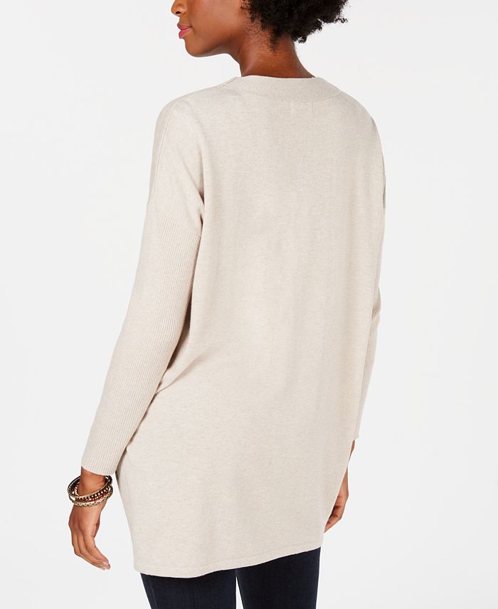 Style & Co Women's High-Low Tunic Sweater Purple Size Large