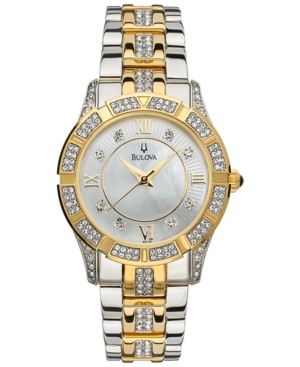 Bulova Women's Two Tone Stainless Steel Bracelet Watch 98L135