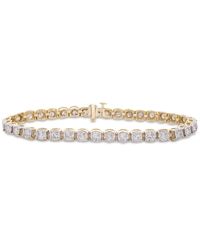 Macy's - Diamond Miracle Tennis Bracelet (3 ct. t.w.) in 14k Gold