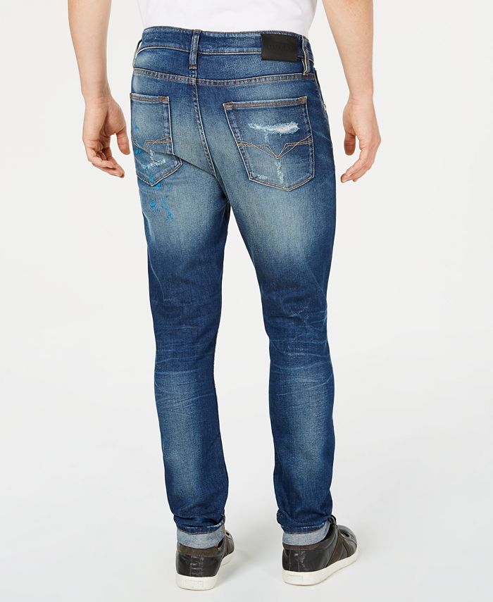 GUESS Men's Utility Fit Ripped Graphic Jeans Macy's