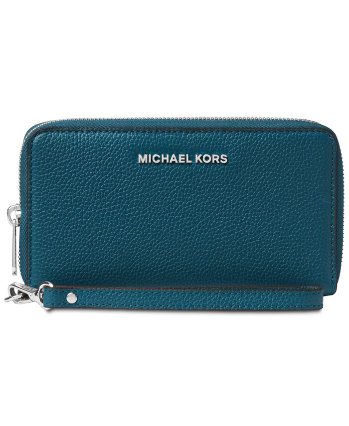 Michael michael kors mercer pebble best sale leather multi function phone case