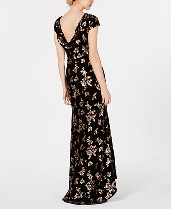 Calvin Klein Velvet Cowl-Back Gown & Reviews - Dresses - Women - Macy's