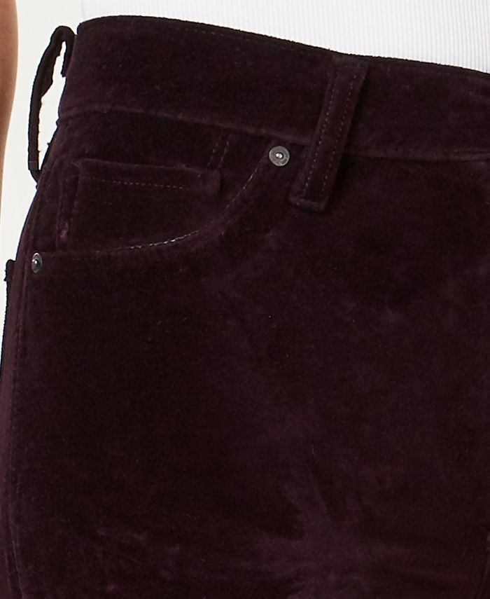 Hudson Jeans Barbara Velvet Super-Skinny Ankle Jeans - Macy's