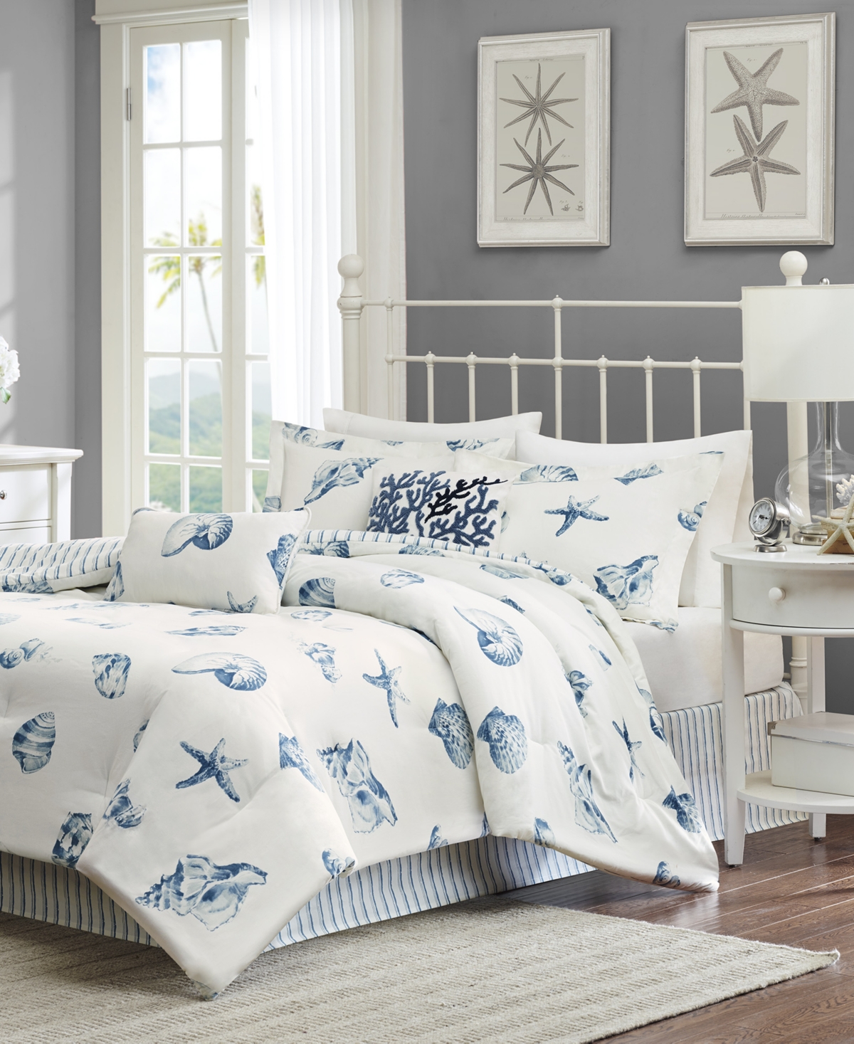 Harbor House Beach House 4-pc. King Reversible Comforter Set Bedding In Blue