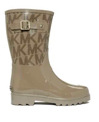 michael kors logo mid rain boots