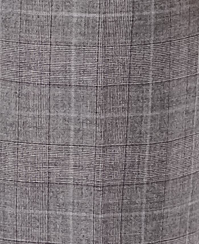Tallia Men's Slim-Fit Gray/Purple Plaid Wool Suit & Reviews - Suits ...