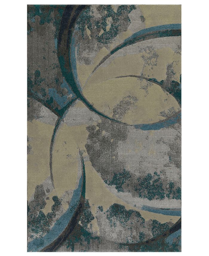 D Style Macy's Fine Rug Gallery Mosaic Carve 3'3" x 5'1" Area Rug Macy's