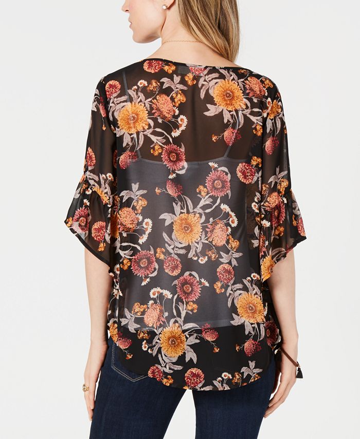 Style & Co Pintuck Peasant Top, Created for Macy's - Macy's