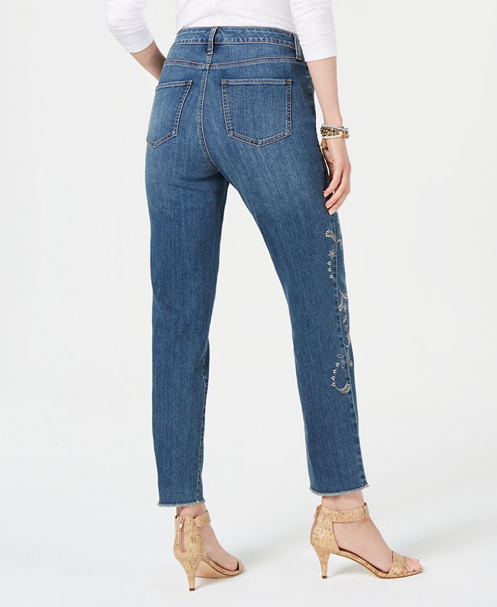 Style & Co Petite Studded RawHem Jeans, Created for Macy's Macy's