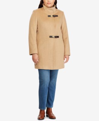 Lauren Ralph Lauren - Plus Size Mockneck Buckle-Front Coat