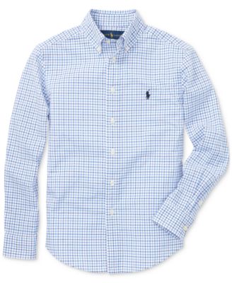 Big Boys Plaid Cotton Poplin Shirt