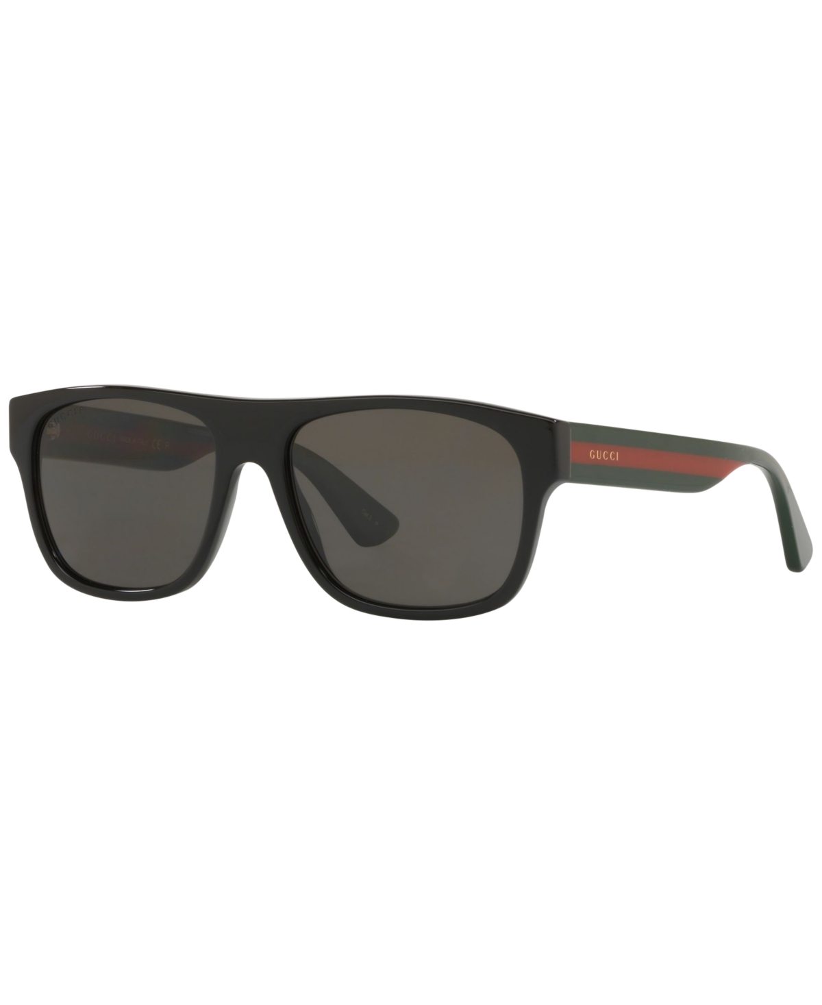 Shop Gucci Men's Polarized Sunglasses, Gg0341s In Black Shiny,grey Polar