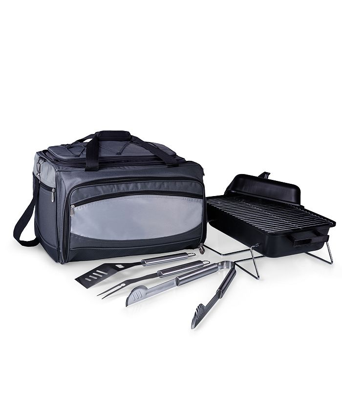 Picnic Time - Buccaneer Portable Charcoal Grill & Cooler Tote