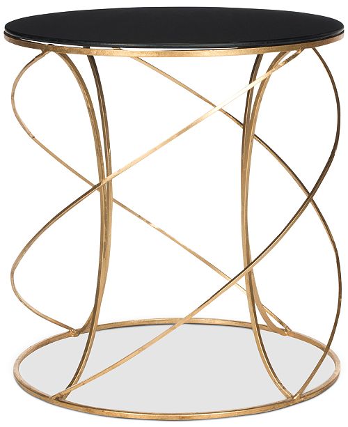 Safavieh Cagney Glass Top Round Accent Table Reviews Furniture