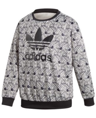 adidas originals velour crew sweatshirt