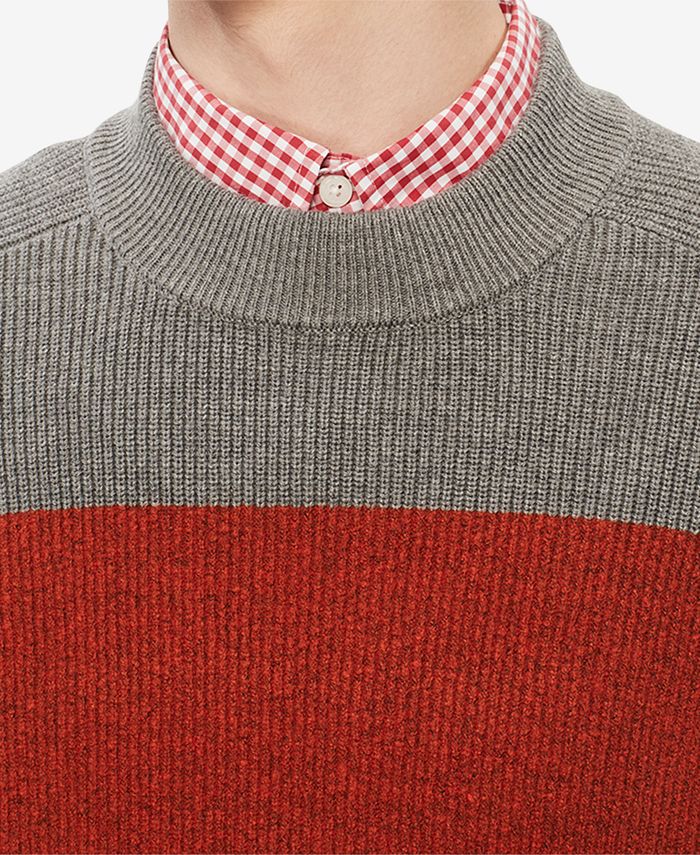 Calvin Klein Men's Mock-Neck Striped Sweater & Reviews - Sweaters - Men ...