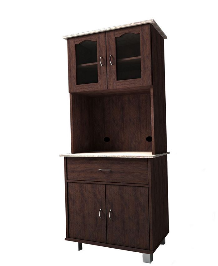 Hodedah Kitchen with Top and Bottom Enclosed Space, 1